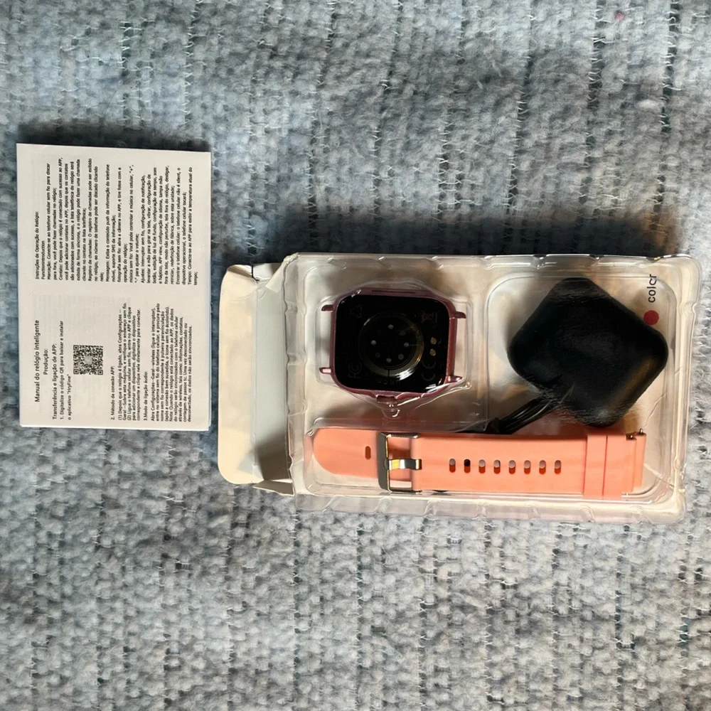 Black and Pink Smart Watch